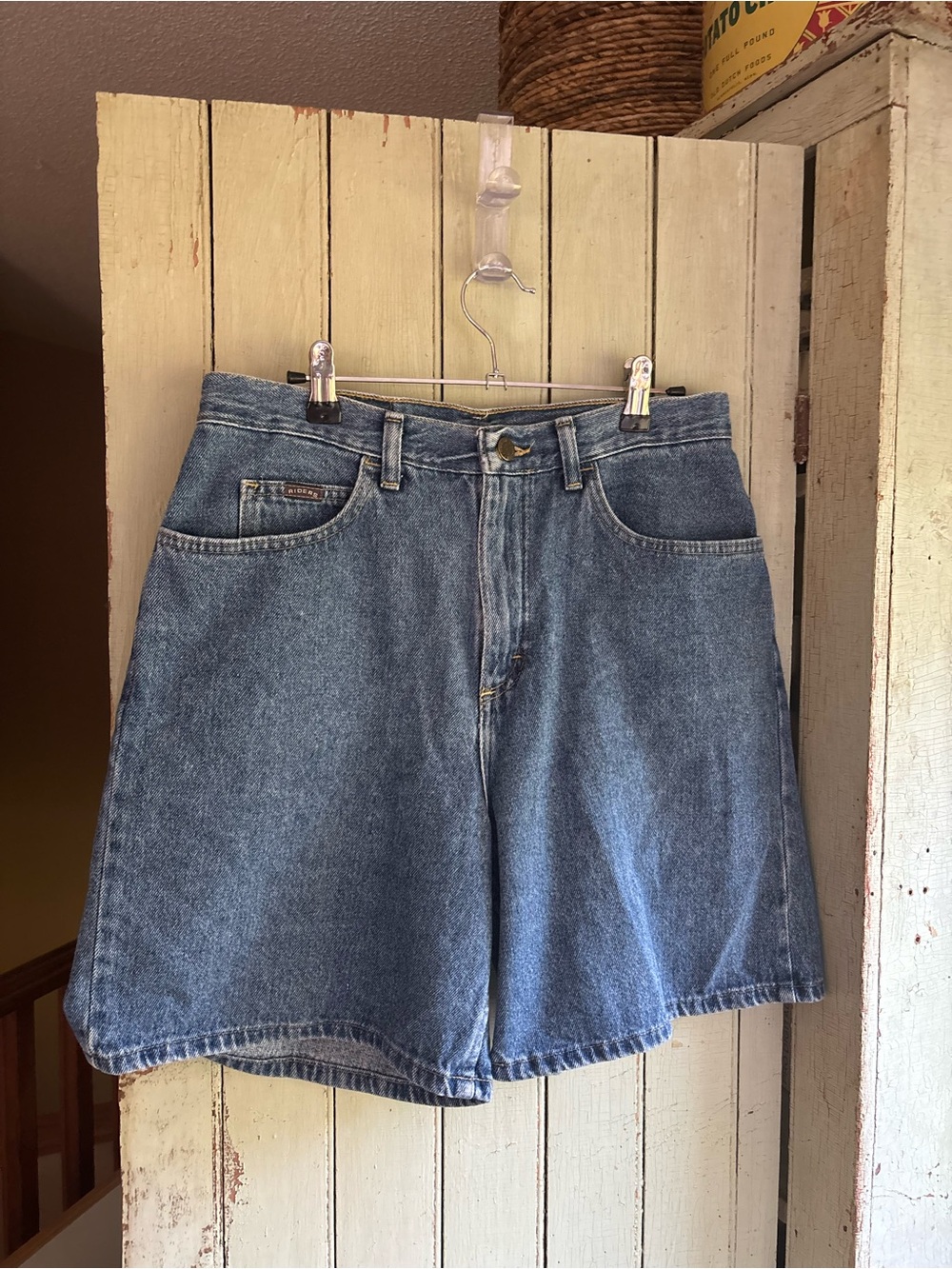 Vintage Riders by Lee High-Rise Blue Denim Dad Shorts